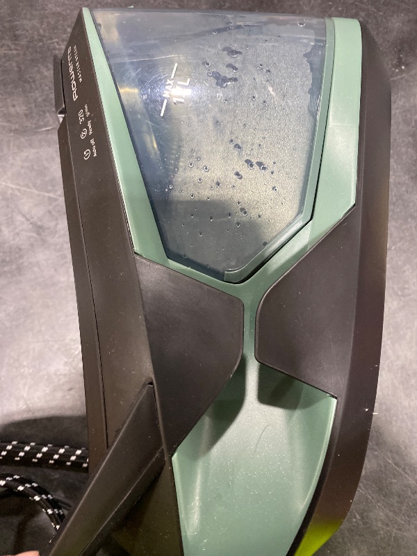 Photo 1 of Rowenta Iron Steamer for Clothes Master Steam Station, Professional Steam Iron for Clothes with Stainless Steel Soleplate, 57 Oz, 400 Microsteam Holes, Built-In Pump, 1750 Watts, Black/Green, VR8338
