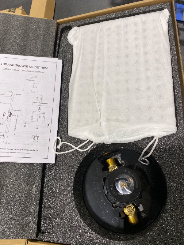 Photo 1 of KENES Polished Chrome Tub and Shower Trim Kit, Tub Shower Faucet Set Complete with 10-Inch Rainfall Shower Head and Tub Spout, KE-6024A-5 (Shower Valve Included)