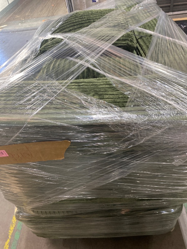 Photo 1 of 109.4” Modular Sectional Sofa, Convertible Sofa Bed, No Assembly Required Cloud Couch with Deep Seat, Modern L-Shaped Boneless Sofa for Living Room (Green)