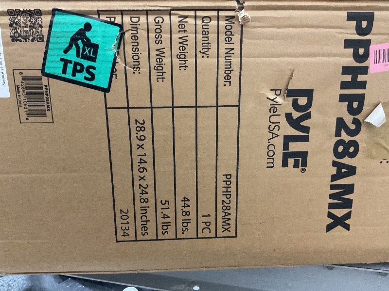 Photo 1 of Pyle PA Speaker DJ Mixer Bundle - 300 W Portable Wireless Bluetooth Sound System w/ USB SD XLR 1/4" RCA Inputs - Dual Speaker, Mixer, Microphone, Stand, Cable - Home/Outdoor Party - PPHP28AMX,Black