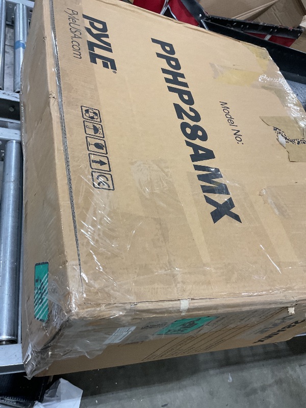 Photo 1 of Pyle PA Speaker DJ Mixer Bundle - 300 W Portable Wireless Bluetooth Sound System w/ USB SD XLR 1/4" RCA Inputs - Dual Speaker, Mixer, Microphone, Stand, Cable - Home/Outdoor Party - PPHP28AMX,Black