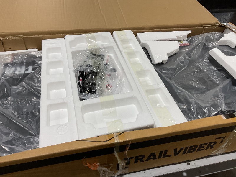 Photo 1 of TRAILVIBER Walking Pad Treadmill with 12% 9-Level Auto Incline, 450 lbs Capacity RGB LED Screen, Smart APP, Bluetooth Speaker Under Desk Treadmill, Compact Treadmills for Home Hiking, Blue Black