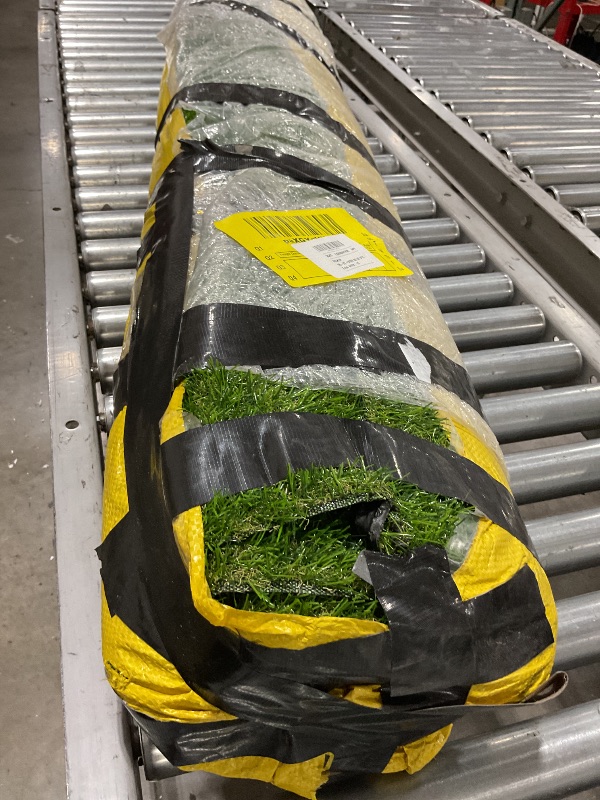 Photo 1 of Heyroll Artificial Turf Grass Indoor Outdoor 7 ft x 15 ft, 0.8 inch Realistic Synthetic Fake Grass, Artificial Lawn Rug Dog Pets Mat, Turf Carpet for Patio Landscape Backyard, Custom Size