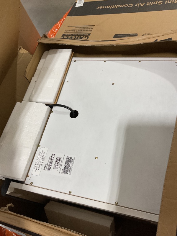 Photo 1 of Signature Design by Ashley Realyn French Country 3 Drawer Nightstand with Electrical Outlets & USB Ports, 27.75" Tall, Chipped White