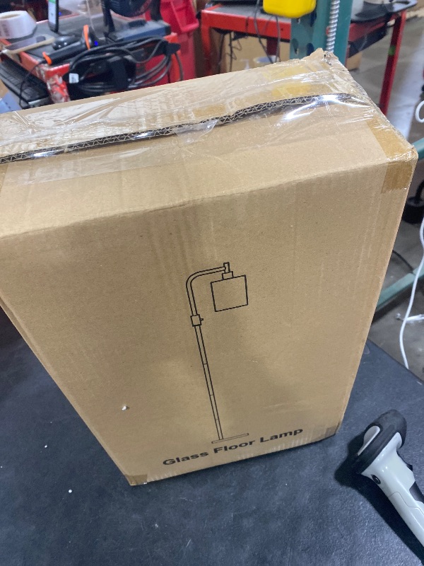 Photo 1 of ?Upgraded?Dimmable Floor Lamp for Living Room with Clear Glass Lampshade, Brass Modern Floor Lamp with 900LM Edison Bulb Included, Bright Standing Tall Lamp for Bedroom, Office, Reading Room, Corner