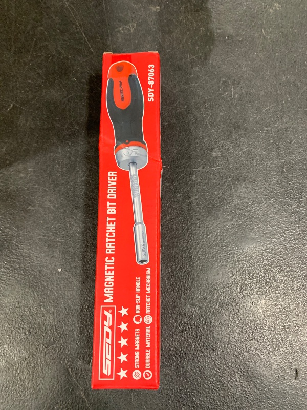 Photo 1 of 1/4? Magnetic Ratcheting Screwdriver, Durable Bit Holding Screwdriver With Non-Slip Handle 220mm Long Multi Tip Screwdrivers Ratchet Bits Driver Ergonomic Cushion Grip For Garage & Daily Repair