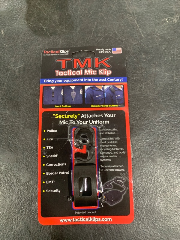 Photo 1 of TMK - Tactical Mic Klip | Two-Way Radio Microphone Clip for First Responder Uniforms (1 Pack)