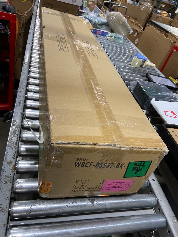 Photo 1 of WINGBO Black Industrial Ceiling Fan No Light 120", 9 Aluminum Blades, 6 Speed Remote Control, Reversible DC Motor, for Home and Commercial Use, Living Room/Shop/Warehouse