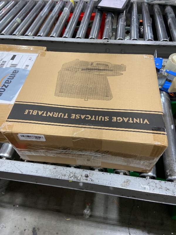 Photo 1 of Record Player with Speakers 3-Speed Bluetooth Suitcase Portable Vinyl Record Player Belt-Driven RCA Line Out AUX in Headphone Jack Vinyl Vintage Turntable Blue