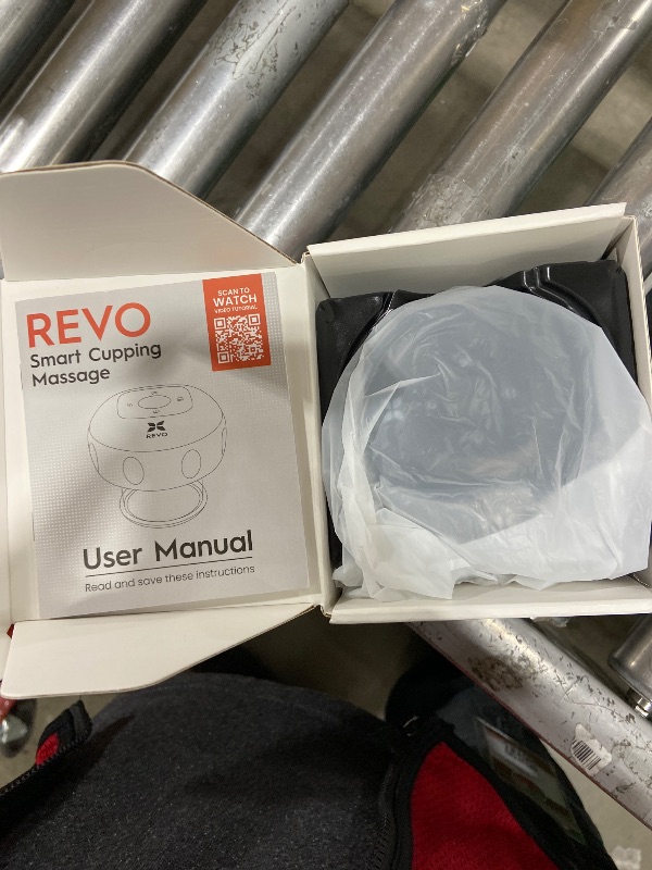 Photo 1 of REVO The Original 4-in-1 Smart Cupping Therapy Massager, Red Light Therapy for Targeted Pain Relief, Knots, Aches, Muscle Soreness, Circulation & Tighter Skin, Portable Cupping Kit