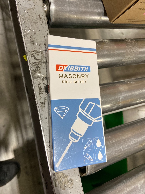 Photo 1 of 10-Piece Masonry Drill Bit Set for Concrete Tile Glass Ceramic Brick,1/8 to 1/2 Inch Drilling Bits with Triangle Handle,Tungsten Steel Alloy Tip.?Black?