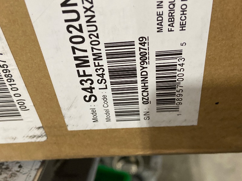 Photo 1 of Samsung 43” Smart Monitor M7 (M70F) 4K UHD Display, Samsung Vision AI, Smart TV Apps, Gaming Hub, USB-C, HDMI and USB-A, Black, LS43FM702UNXZA, 2025