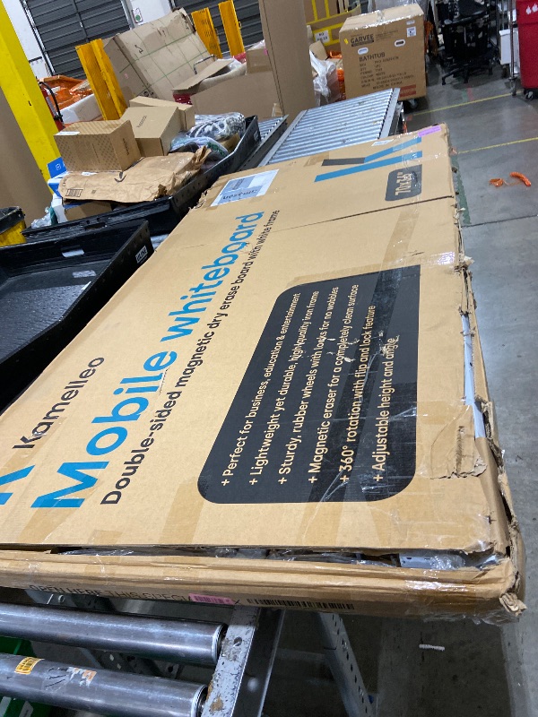 Photo 1 of Rolling Dry Erase Board 70 x 36 - Large Portable Magnetic Whiteboard with Stand - Double Sided Easel Style Whiteboard with Wheels - Mobile Standing White Board for Office, Classroom & Home