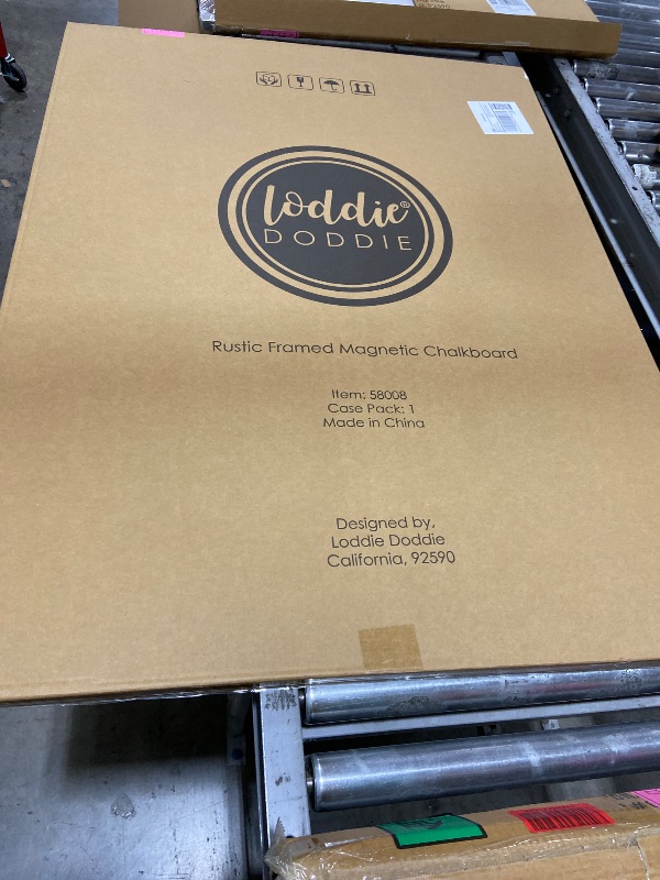 Photo 1 of Loddie Doddie Magnetic Chalkboard - 46" x 34.5", Rustic Wood Frame - Easy-Erase Surface & Magnet Display - Easy Hanging & Magnetic Boards for Walls - Meal Planning Chalk Calendar