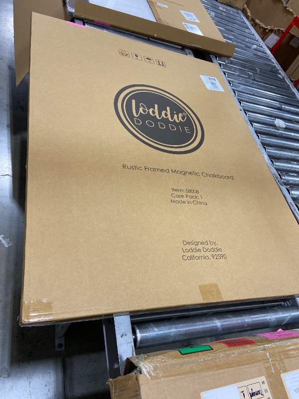 Photo 1 of Loddie Doddie Magnetic Chalkboard - 46" x 34.5", Rustic Wood Frame - Easy-Erase Surface & Magnet Display - Easy Hanging & Magnetic Boards for Walls - Meal Planning Chalk Calendar