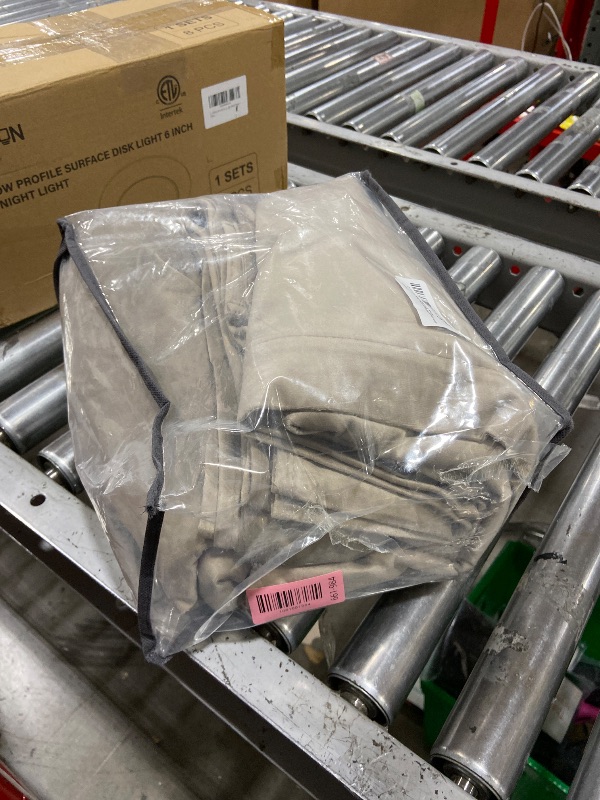 Photo 1 of Pinch Pleated Blackout 90 Inch Bedroom Curtains 70 Inch Wide Linen Dual Layer Soundproof Farmhouse Window Curtains for Living Room Cream Natural Hooks Rings Back Tab 100% Black Out Drapes 1 Panel