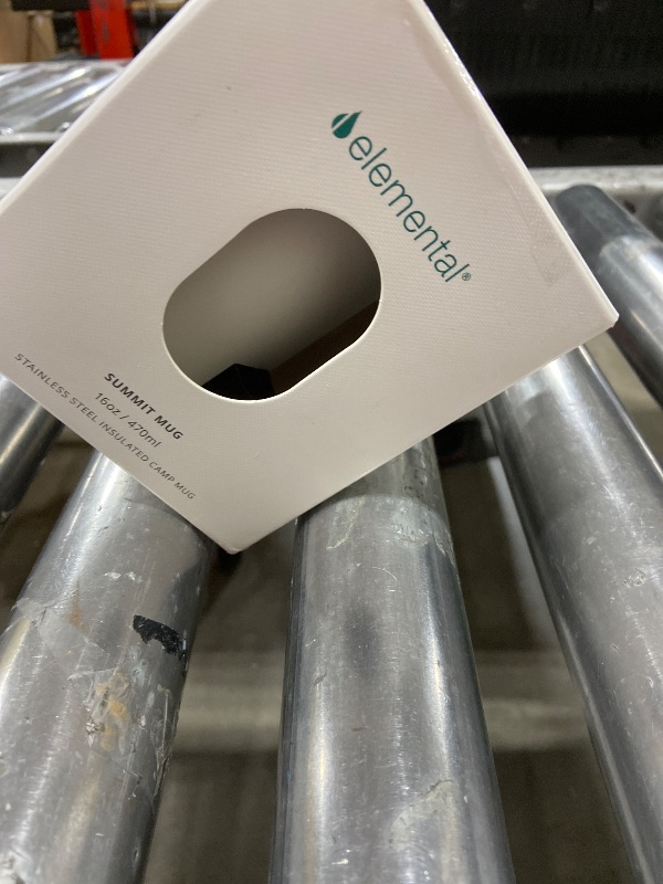 Photo 1 of Elemental Insulated Coffee Mug - Triple-Wall Stainless Steel Summit Travel Cup for Hot and Cold Drinks - Thermal Coffee Mug with Lid and Handle for Camping, Office & Travel 16oz - White