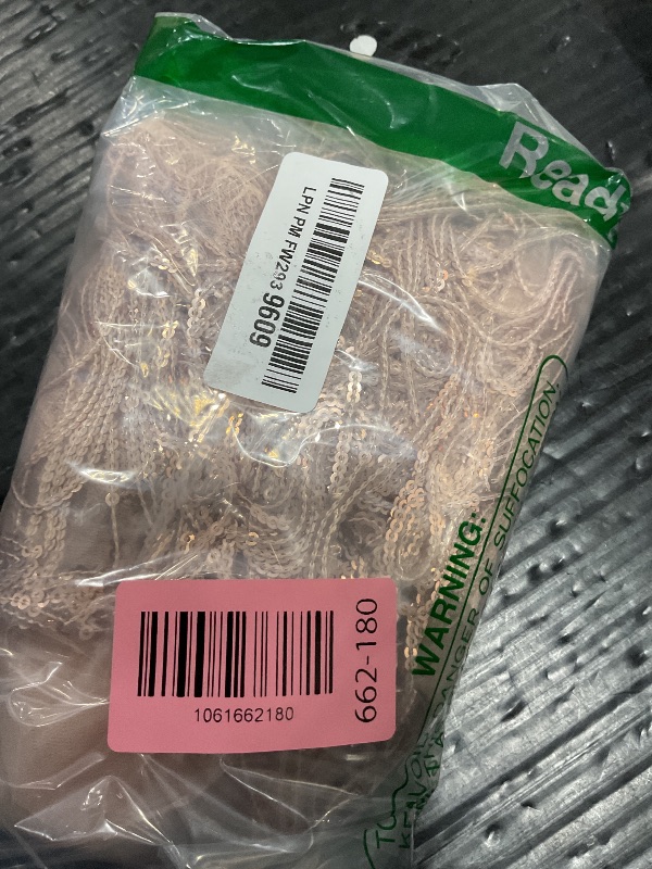 Photo 1 of 10 Yards Sparkly Sequined Tassel Ribbon Sequins Fringe Trim Spangle Paillette Lace Fabric for Sewing Curtain Pillow Home Decor Party Dress Stage Costume Embellishment (Rose Gold)