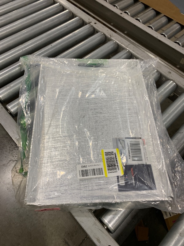 Photo 1 of Home Basics Elegant Serving Tray with Handles (Silver), 13.75" x 18.75" x 1.65"