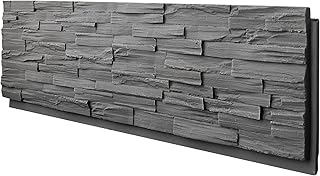 Photo 1 of ROOMTEC 1-Pack Faux Stone Wall Covering Panels for Interior and Exterior Decor, PU Stone Veneer Exterior, Exterior Siding Panels for DIY Home Improvement Projects, 45.67" x 12.99"