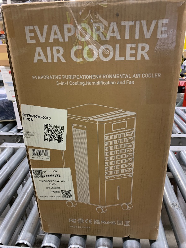 Photo 1 of Feculs Portable Air Conditioners No Windows Needed, 3-IN-1 Swamp Cooler, Evaporative Air Cooler, 4 Modes & 3 Speeds, 2-Gal Water Tank for Long Cooling, Max 20 FT/S Remote Control, 12 Hours Timer
