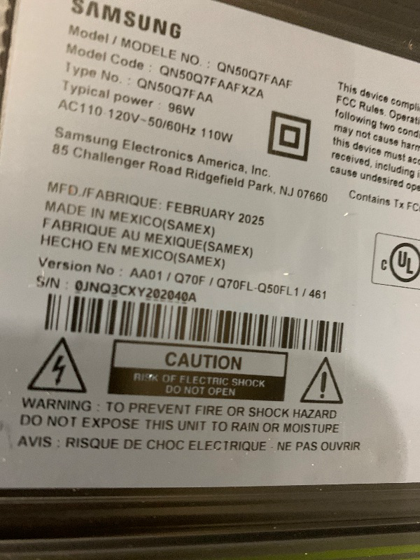 Photo 1 of Samsung 50-Inch Class QLED Q7F Series Samsung Vision AI Smart TV (2025 Model, 50Q7F) Quantum HDR, Object Tracking Sound Lite, Q4 AI Gen1 Processor, 4K upscaling, Gaming Hub, Alexa Built-in