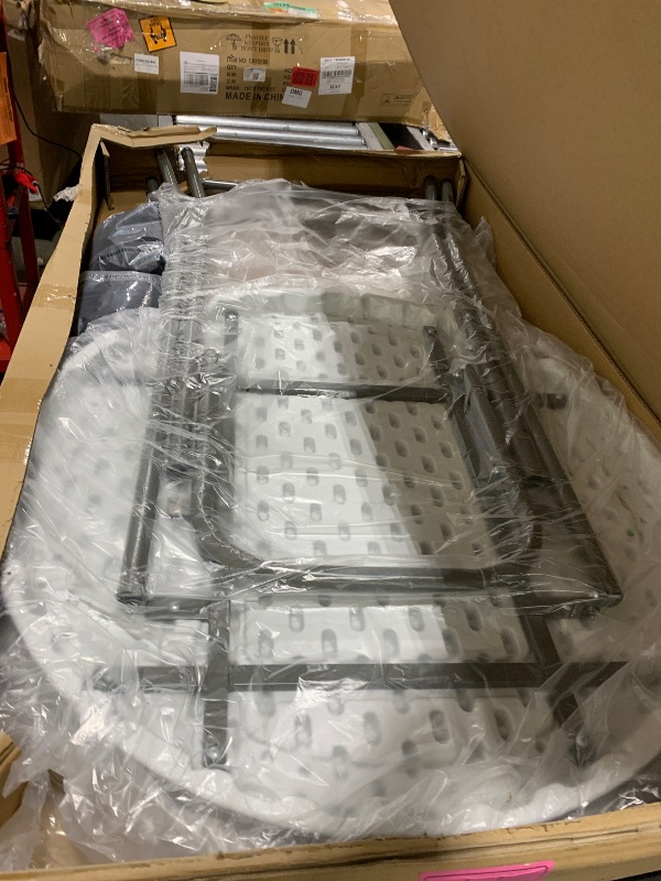 Photo 1 of Ayearparty 2 Sets 32in High Top Round Folding Cocktail Table Indoor Outdoor Parties BBQs Weddings Events White Bar Height Tables with 32"x43" Spandex Stretch Black Table Covers