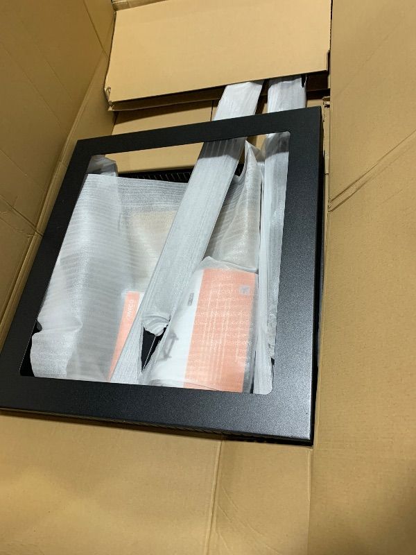 Photo 1 of RIVECO 25U Open Frame Server Rack with Wheels- Heavy Duty 4 Post Quick Assembly 19-inch Support 600 LBS Equipment Thick Cold Rolled Steel Cabinet Black
