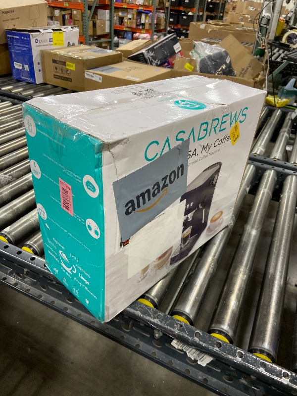 Photo 1 of CASABREWS  Essential Espresso Machine 20 Bar, Stainless steel Coffee Maker with Milk Frother, Espresso Coffee Machine for Cappuccino, Latte, 43.9oz Water Tank, Gift for Her, Sapphire Blue