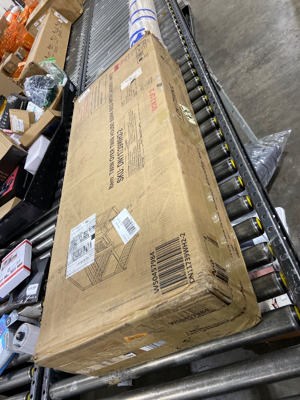 Photo 1 of Harper & Bright Designs Twin Over Twin House Bunk Bed with Window, Roof and Small Door, Solid Wood Floor Bunk Frame with Ladder & Guardrails for Kids Girls Boys, No Box Spring Needed, White