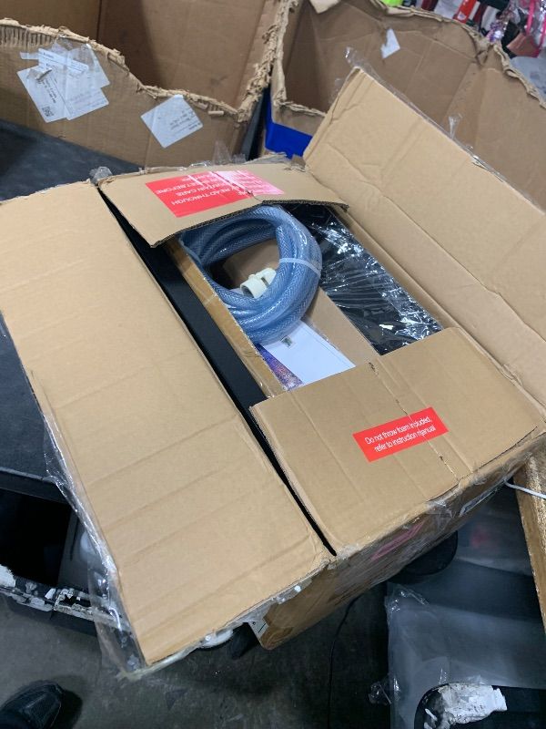 Photo 1 of Alpine Corporation MLT134SL Indoor Floor Bubble Wall Water Fountain with Color-Changing LED Lights and Remote, 72", Silver