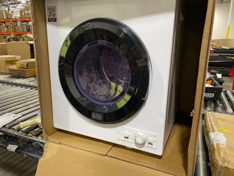 Photo 1 of BLACK+DECKER BCED26 Compact Dryer for Standard Wall Outlet, Small, 5 Modes, Load