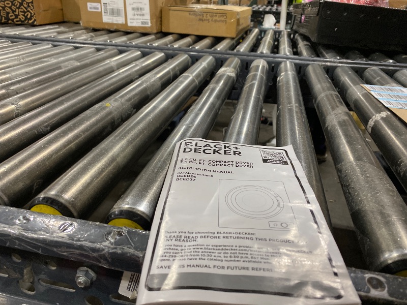 Photo 1 of BLACK+DECKER BCED26 Compact Dryer for Standard Wall Outlet, Small, 5 Modes, Load