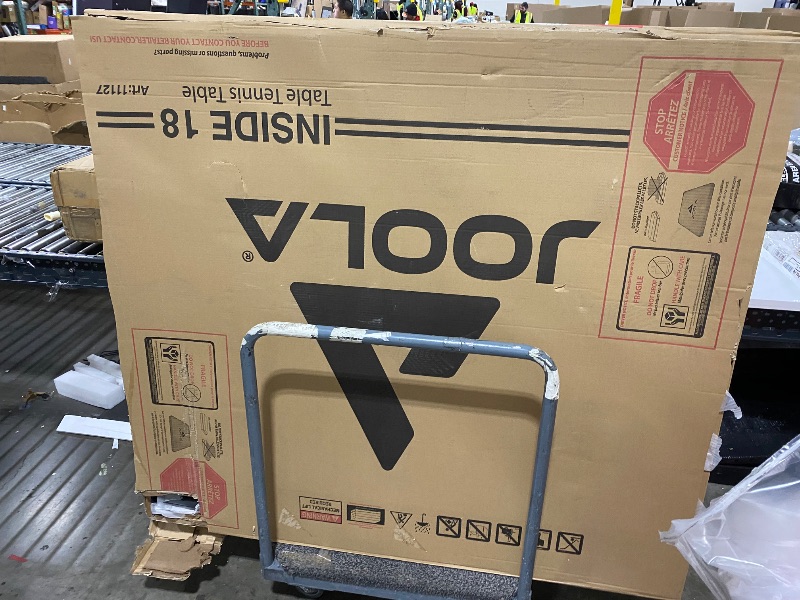 Photo 1 of JOOLA Inside - Professional MDF Indoor Table Tennis Table with Quick Clamp Ping Pong Net and Post Set - 10 Minute Easy Assembly - Ping Pong Table with Single Player Playback Mode
