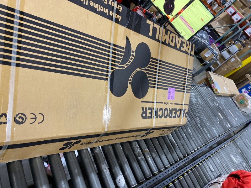 Photo 1 of PACEROCKER Walking Pad Treadmill - 12% 9-Level Auto Incline System - 450 lbs Heavy Duty Capacity (204.1 kg) - Bluetooth Speaker - LED Display - Under Desk Design - 5 MPH (8 km/h)