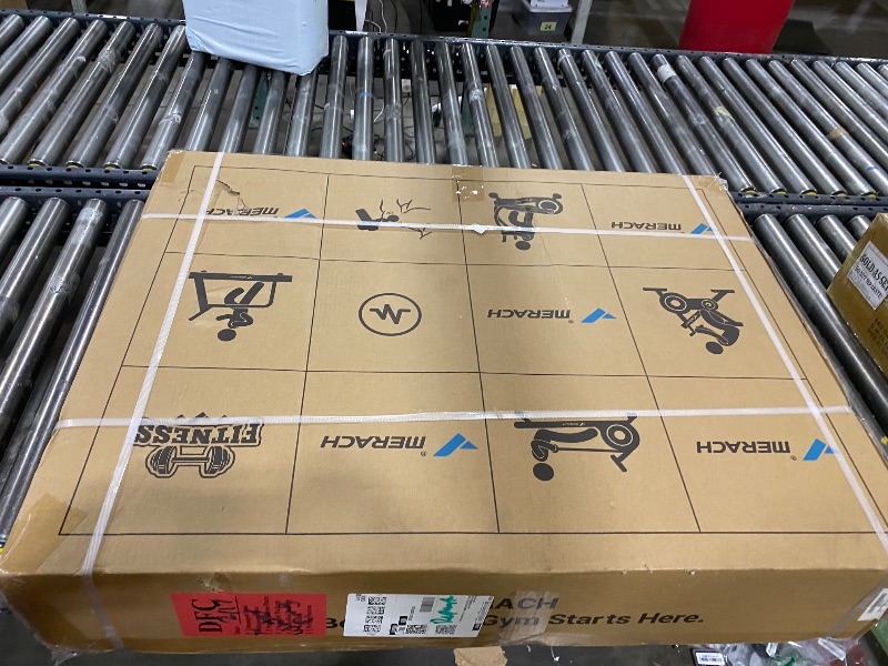 Photo 1 of Merach Exercise Bike, Brake Pad/Magnetic Stationary Bike with Exclusive App, Low Noise Indoor Cycling Bike with 270LBS Weight Capacity, Dumbbell Rack and Fitness Courses for Weight Loss