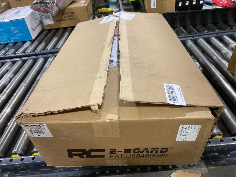 Photo 1 of Rough Country Power Running Boards for Chevy Silverado & GMC Sierra 1500/2500HD/3500HD (2019-2026) Crew Cab - Dual-Motor Electric Retractable Side Steps with LED Truck Step Lights