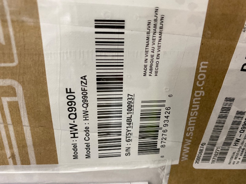 Photo 1 of Samsung Q990F 11.1.4ch Q Series Subwoofer + Rear Speaker, Wireless Dolby Atmos, Q-Symphony, Game Mode Pro, Adaptive Sound (HW-Q990F, 2025)
