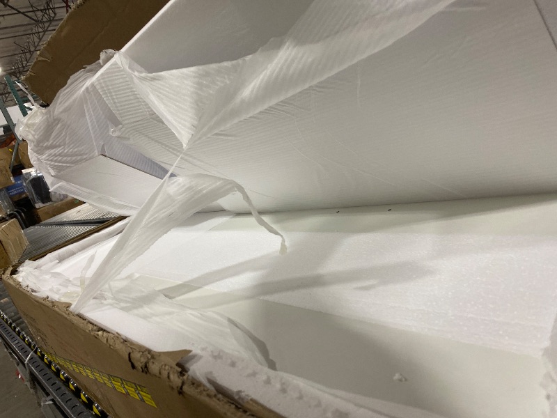 Photo 1 of Shintenchi Modern Farmhouse Sideboard Buffet Cabinet with Storage with 3 Doors,42" Barn Doors Buffet Cabinet with Storage, Wood Coffee Bar Cabinets with Adjustable Shelf for Kitchen Living Room,White