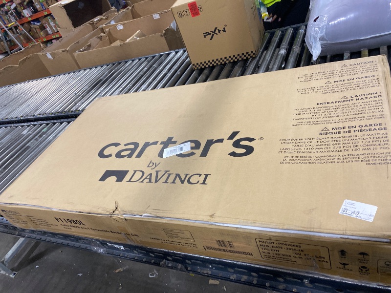 Photo 1 of Carter's by Davinci Colby Grow 6-in-1 Convertible Crib - Converts to Portable Bassinet, Full-Size Baby Crib w/Removable Wheels, Toddler Bed, Junior, Full-Size Bed - GREENGUARD Gold Certified - Walnut