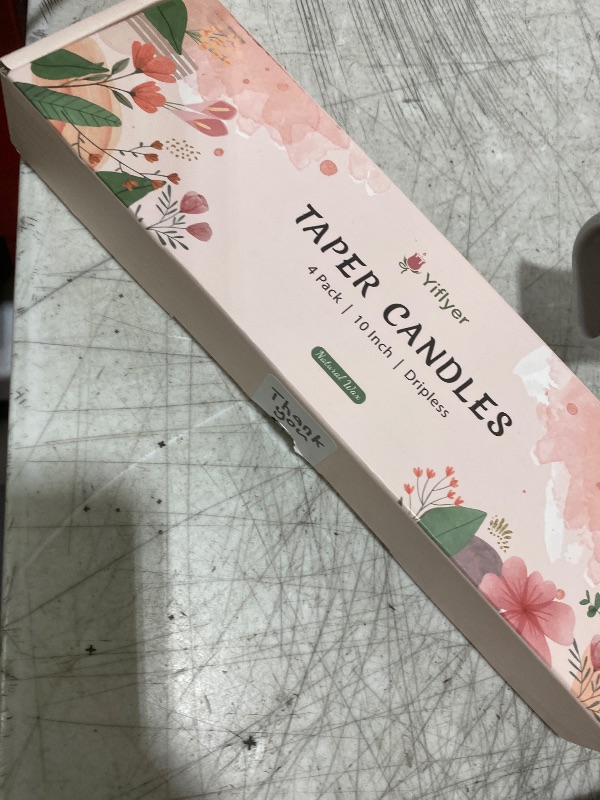 Photo 1 of 10 Inch Gradient-red Taper Candles, 4 Packs Unscented Candlesticks for Dinner, Wedding, Valentine’s Day and Home Decoration, Dripless and Smokeless, 8-10 Hours Burn