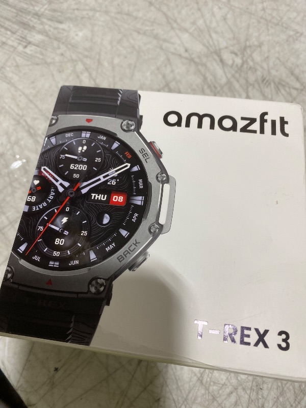 Photo 1 of Amazfit T-Rex 3 Rugged/Military Smart Watch 48mm, GPS (with Privacy), Offline Maps, Long Battery Life,328 Feet Water-Resistant, 170 Fitness/Sport Modes, AI, Voice Control, for Android or iPhone, Black