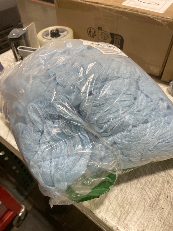 Photo 1 of 10 Pack Baby Blue Table Runner 21x120 Inch Light Blue Cheesecloth Table Runner 10FT Boho Gauze Table Runners Long Cheese Cloth Table Runner Semi Sheer Runners for Wedding Bridal Baby Shower Party