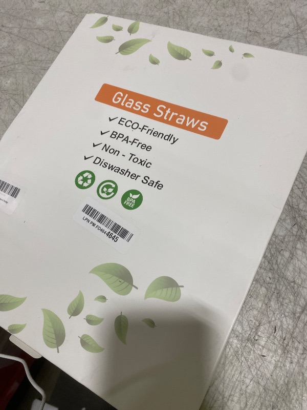 Photo 1 of [10 Pcs] Replacement Glass Straws for Stanley 40 oz 30 oz Cup Tumbler - 12" x 10 mm Reusable Bent Clear Glass Straws Shatter Resistant With 2 Cleaning Brushes