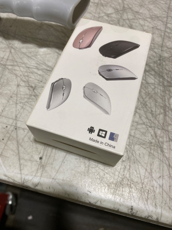 Photo 1 of Normdecos Mouse for MacBook Wireless Bluetooth Mouse Laptop MacBook Air Mac Pro Rechargeable Silent PC iPad Optical Mice with Dual Mode Switch Bluetooth 5.2/3.0 and 2.4GHz USB Type-C Receiver White