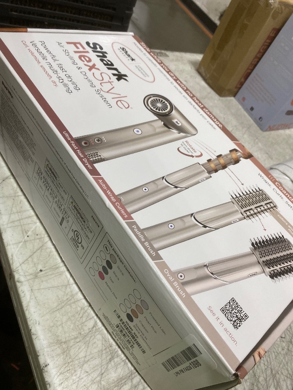 Photo 1 of Shark HD430REF (Refurbished) FlexStyle Air Styling & Drying System, Powerful Hair Dryer Brush & Multi-Styler with Auto-Wrap Curlers, Paddle Brush, Oval Brush, Concentrator Attachment, Stone (Renewed)