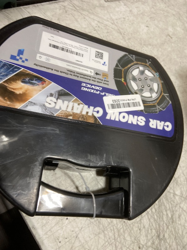 Photo 1 of Snow-Chains Auto Fixing 1 Min Quick Fit Easy Installation Tire-Chains, Portable Reusable Universal Emergency Tire Traction Chain for Passenger Car, Pickup Trucks and SUV - Set of 2 (HKN-70)