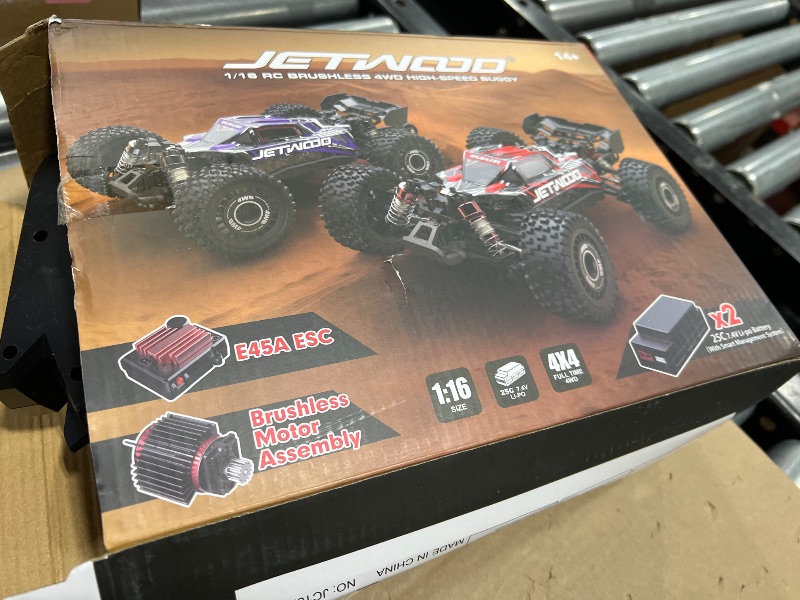 Photo 1 of Jetwood 1/16 Fast Brushless RC Car for Adults, Max 42 mph High Speed RTR Remote Control Car, Electric RC Truck with Oil-Filled Shocks, Offroad All Terrian RC Buggy JC16EP with 2 Lipo Batteries