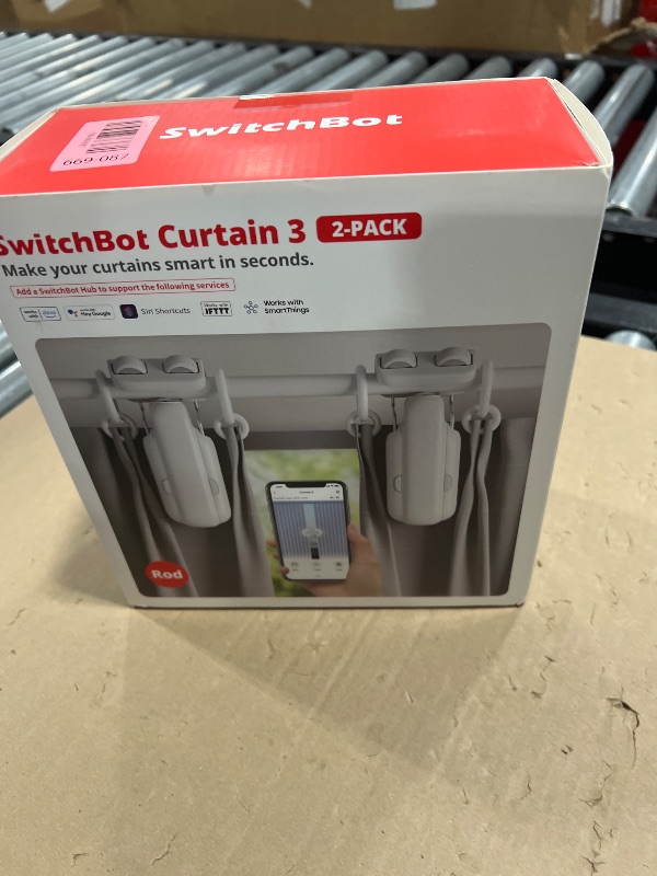 Photo 1 of SwitchBot 2025 Automatic Curtain Opener 3 Rod-Bluetooth Remote Control, WiFi&Smartphone Control, Upgraded High-Performance, Add Hub to Compatible with Alexa, Google Home, HomeKit