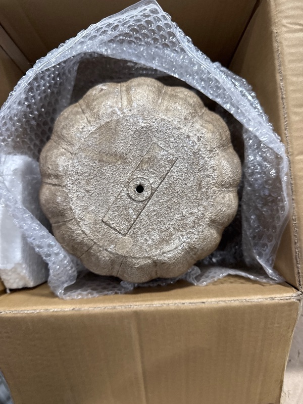 Photo 1 of NOONEAU Vintage Urn Planter with Embossed Pattern, Imitation Stone Finish Flower Pot, Distressed Classic Plant Pot for Outdoor Indoor Home Garden Patio Front Porch Entryway?12 * 17 in?